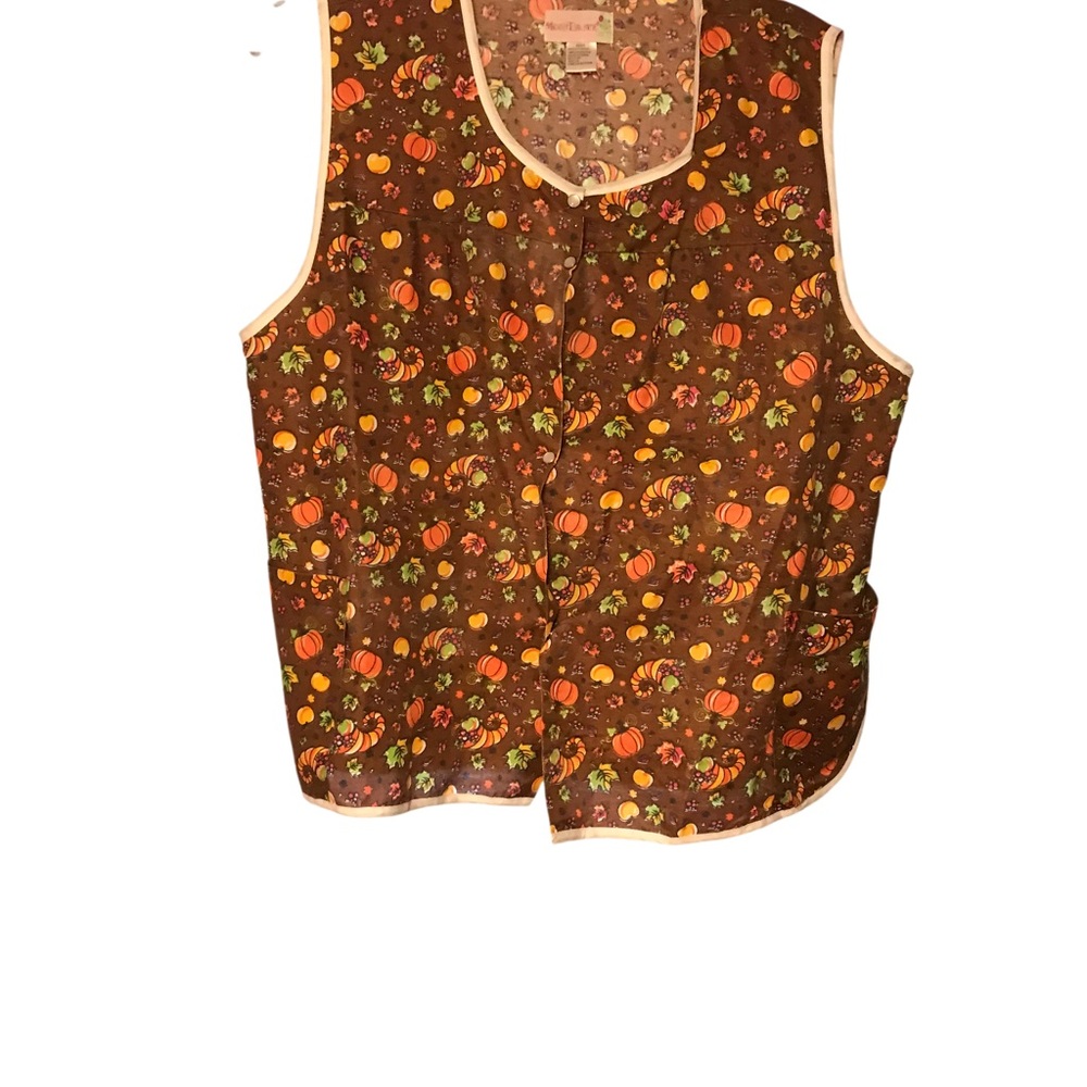 Brown Floral Sleeveless Top